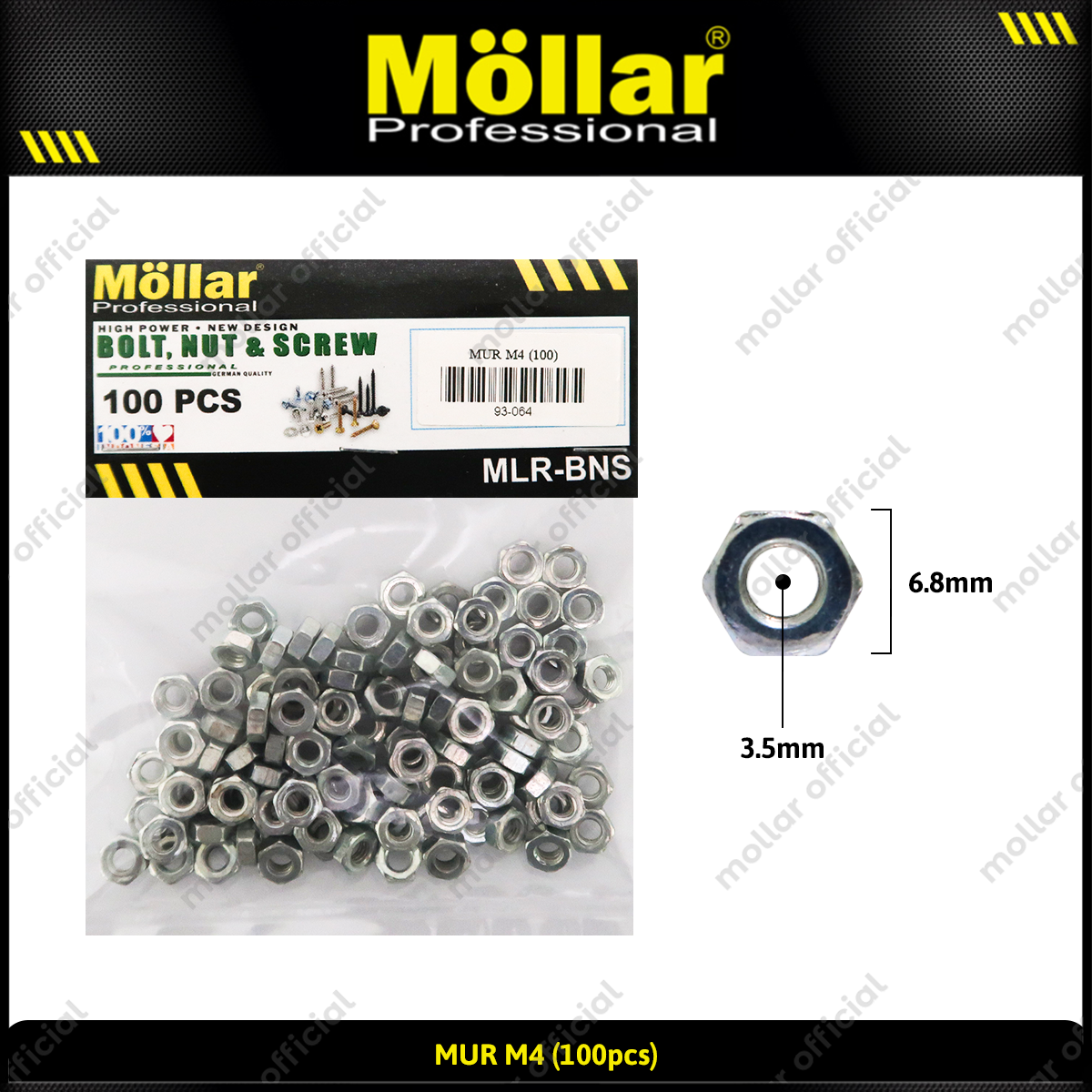 MOLLAR 93-064 Mur M4 - 100 pcs