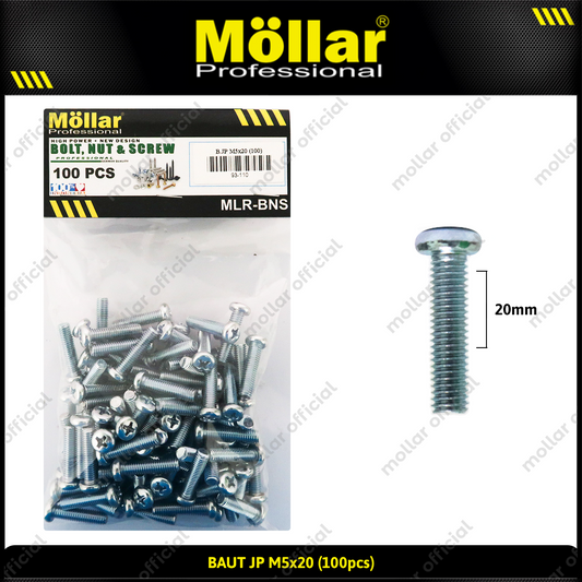 MOLLAR 93-110 Baut JP M5 x 20 - 100 pcs