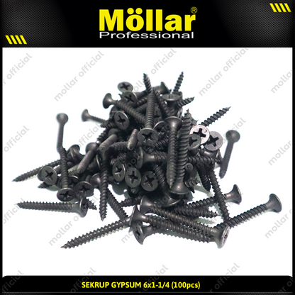 MOLLAR 93-011 Sekrup Gypsum 6 x 1-1/4 - 100 pcs