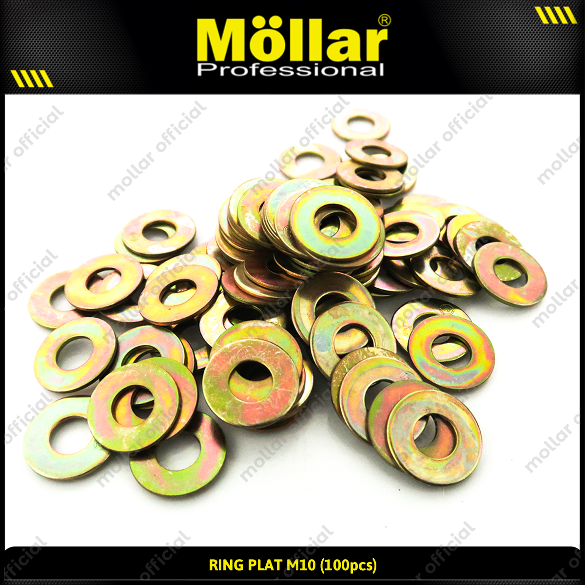 MOLLAR 93-075 Ring Plat M10 - 100 pcs