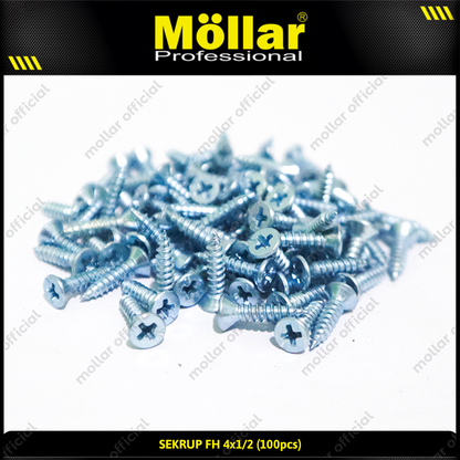 MOLLAR 93-040 Sekrup FH 4 x 1/2 - 100 pcs
