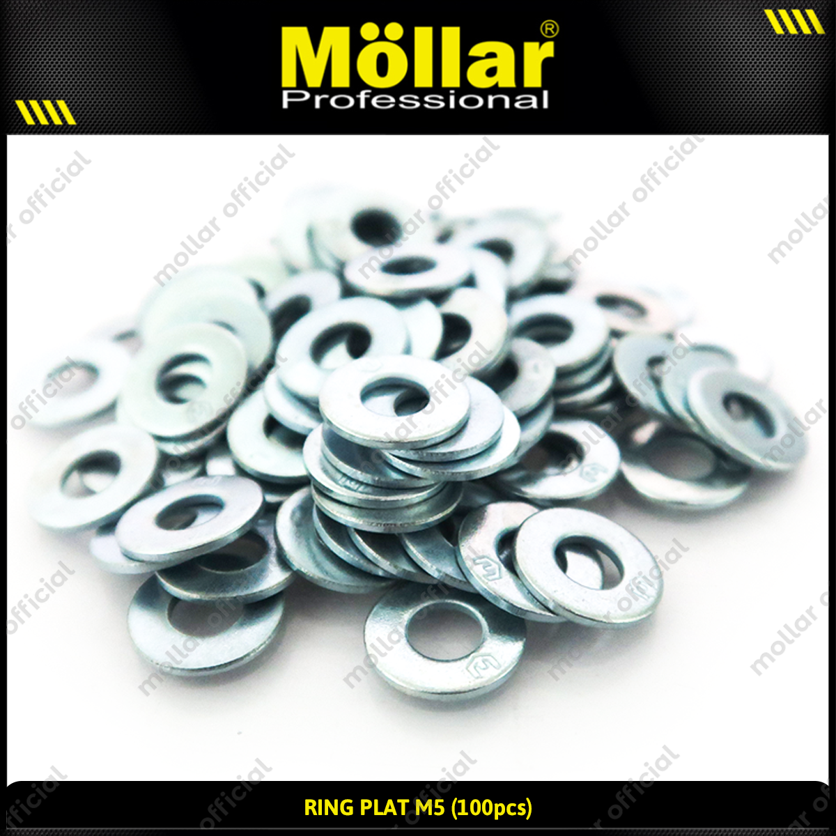 MOLLAR 93-072 Ring Plat M5 - 100 pcs