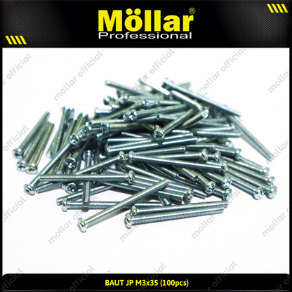 MOLLAR 93-090 Baut JP M3 x 35 - 100 pcs