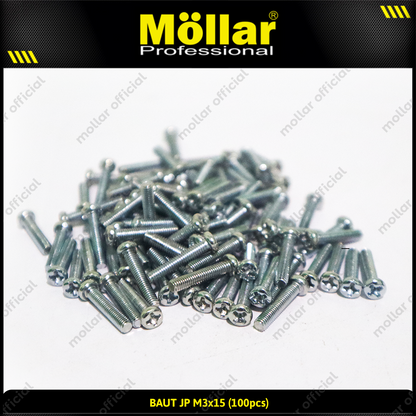 MOLLAR 93-086 Baut JP M3 x 15 - 100 pcs