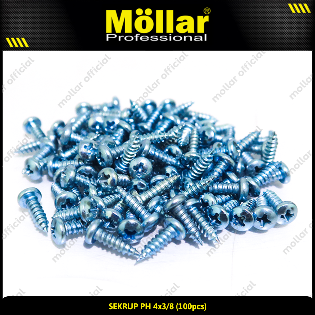 MOLLAR 93-015 Sekrup PH 4 x 3/8 - 100 pcs