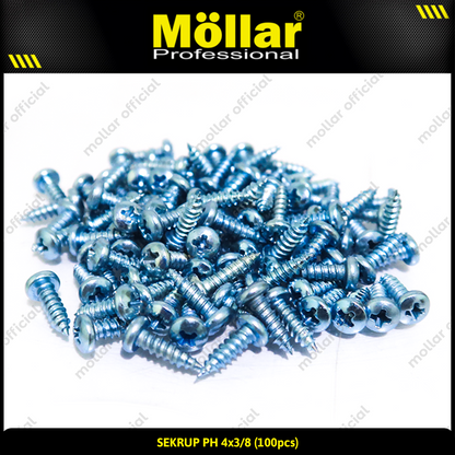 MOLLAR 93-015 Sekrup PH 4 x 3/8 - 100 pcs