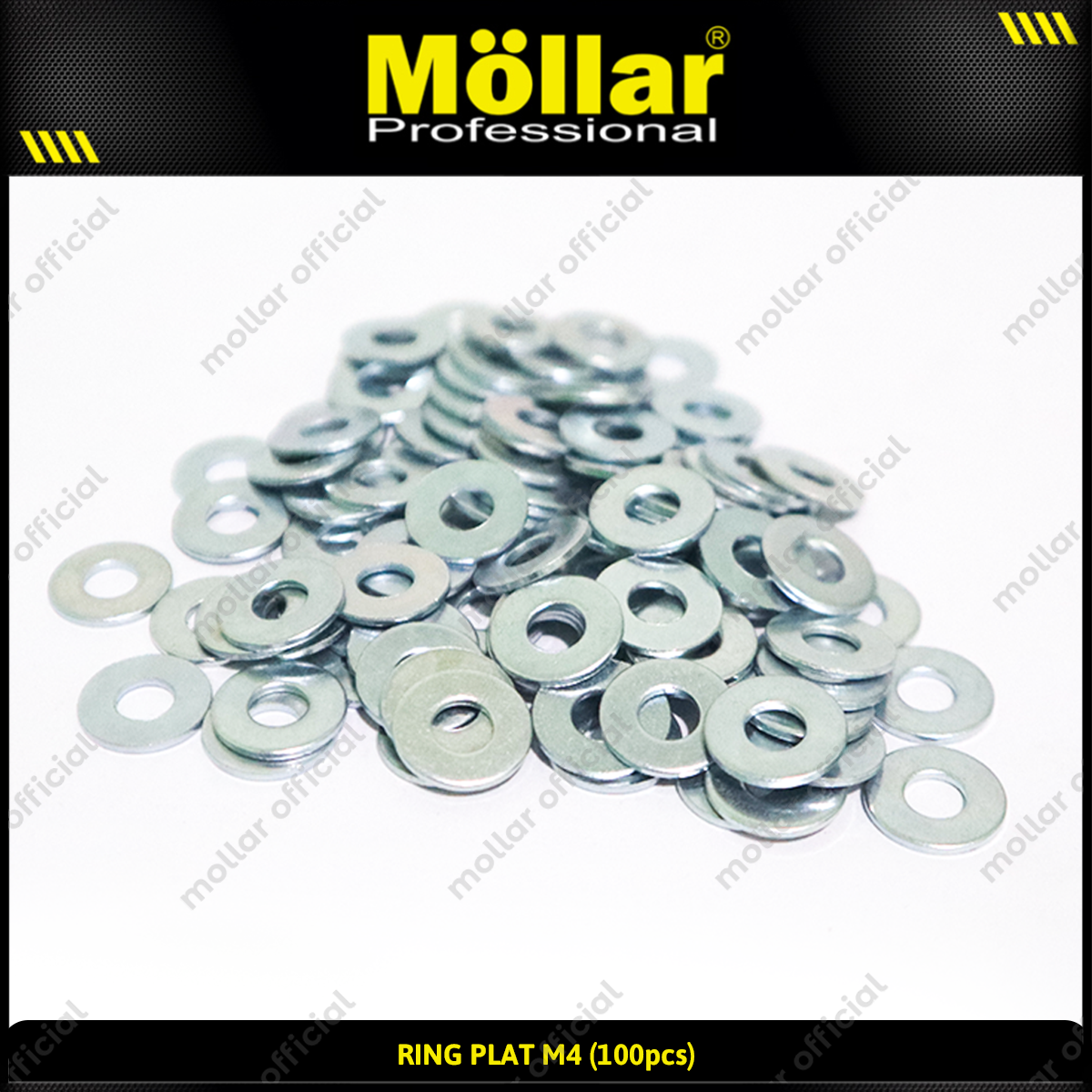 MOLLAR 93-071 Ring Plat M4 - 100 pcs