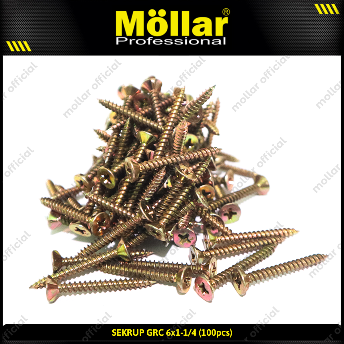 MOLLAR 93-007 Sekrup GRC 6 x 1-1/4 - 100 pcs