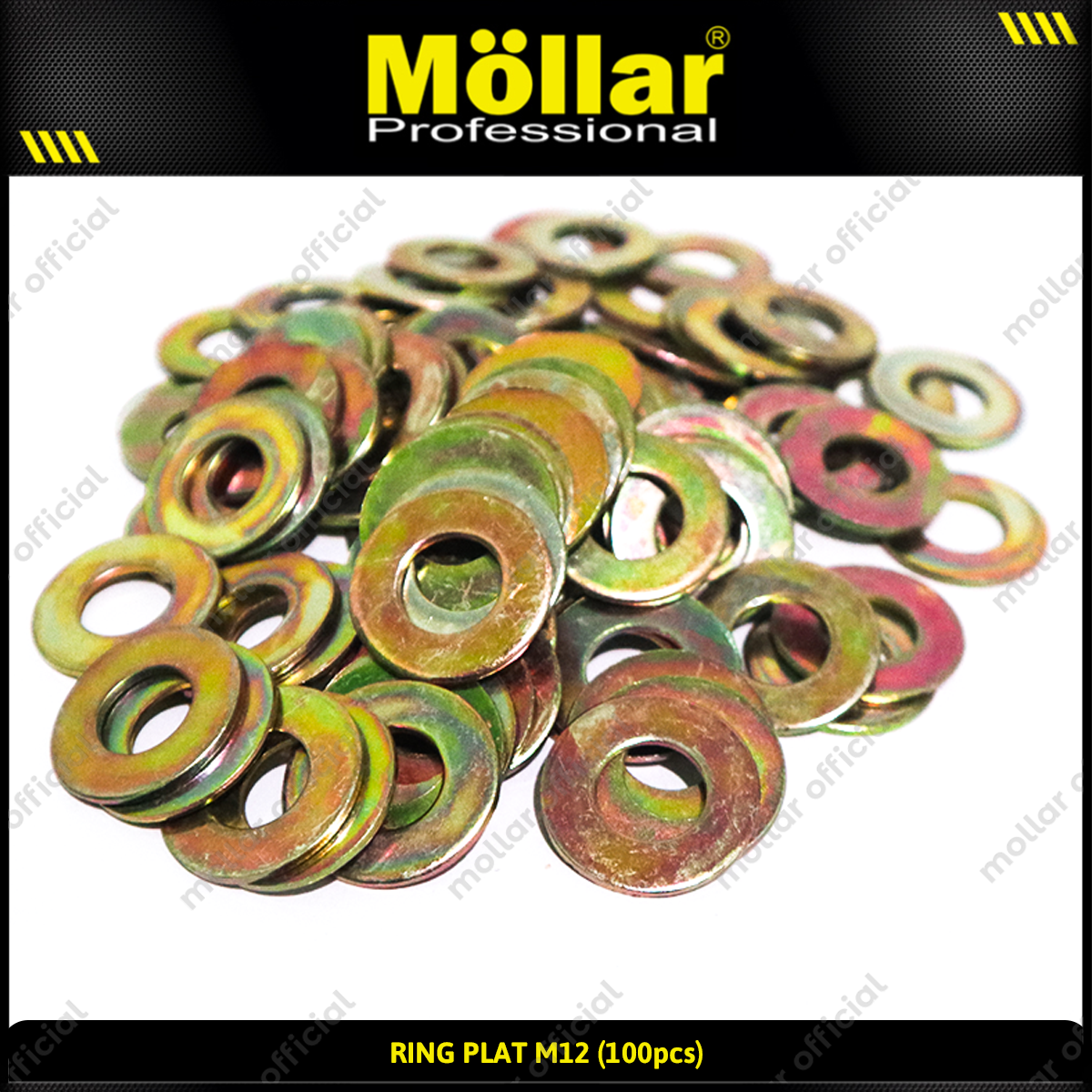 MOLLAR 93-076 Ring Plat M12 - 100 pcs