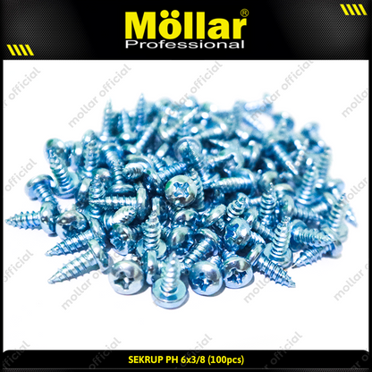 MOLLAR 93-020 Sekrup PH 6 x 3/8 - 100 pcs