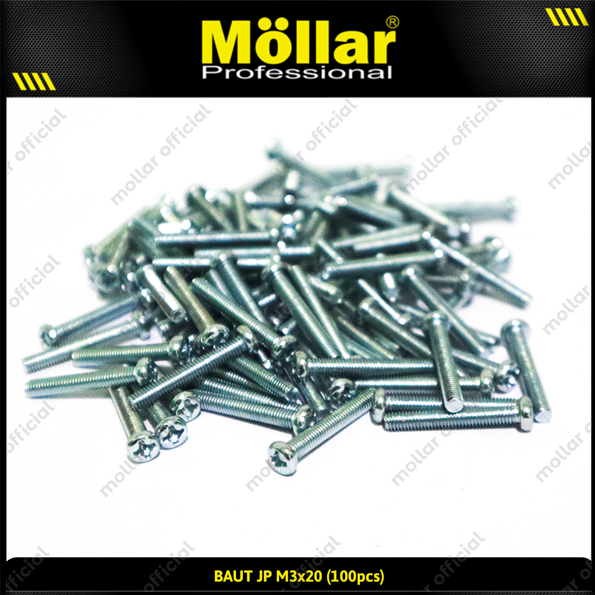 MOLLAR 93-087 Baut JP M3 x 20 - 100 pcs