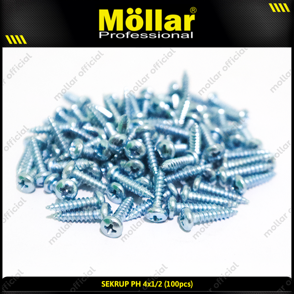 MOLLAR 93-016 Sekrup PH 4 x 1/2 - 100 pcs
