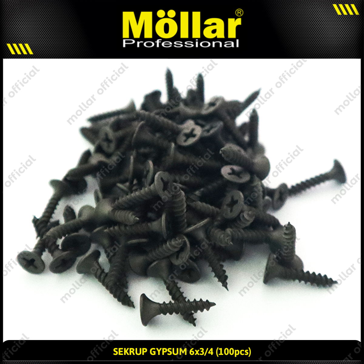 MOLLAR 93-009 Sekrup Gypsum 6 x 3/4 - 100 pcs