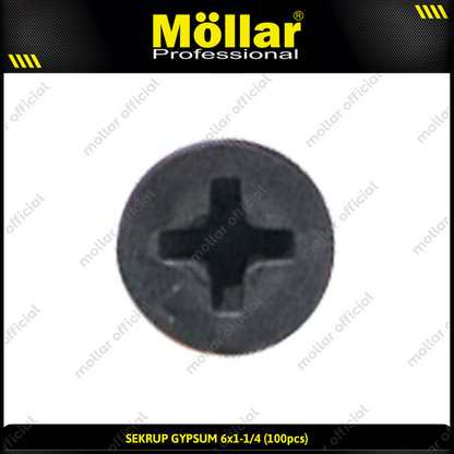 MOLLAR 93-011 Sekrup Gypsum 6 x 1-1/4 - 100 pcs