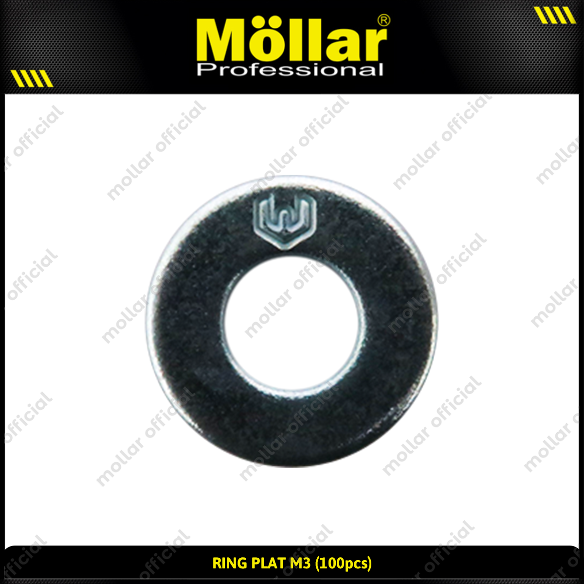 MOLLAR 93-070 Ring Plat M3 - 100 pcs