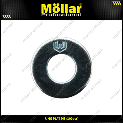 MOLLAR 93-070 Ring Plat M3 - 100 pcs