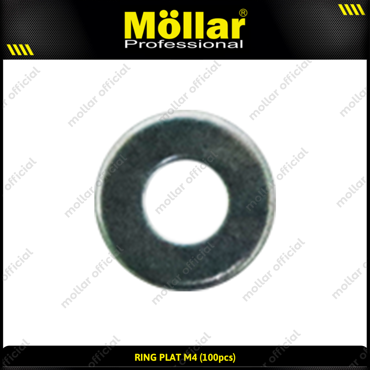 MOLLAR 93-071 Ring Plat M4 - 100 pcs