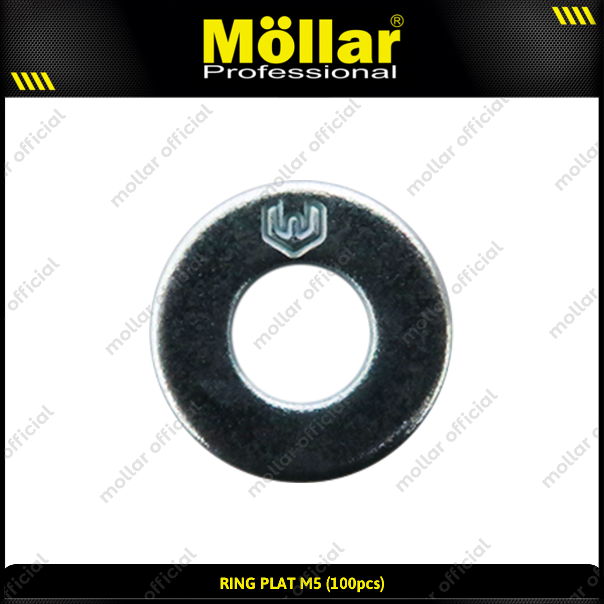 MOLLAR 93-072 Ring Plat M5 - 100 pcs