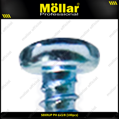 MOLLAR 93-020 Sekrup PH 6 x 3/8 - 100 pcs