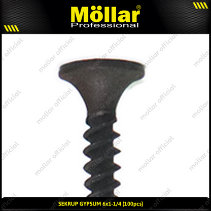 MOLLAR 93-011 Sekrup Gypsum 6 x 1-1/4 - 100 pcs