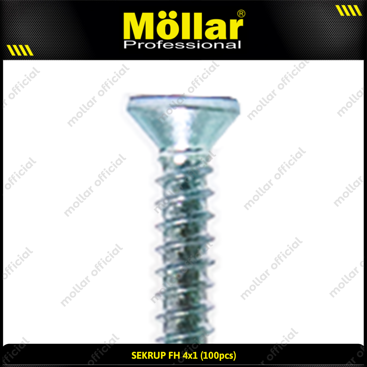 MOLLAR 93-043 Sekrup FH 4 x 1 - 100 pcs