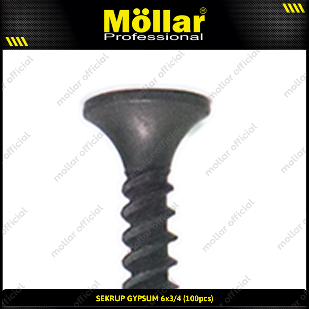 MOLLAR 93-009 Sekrup Gypsum 6 x 3/4 - 100 pcs
