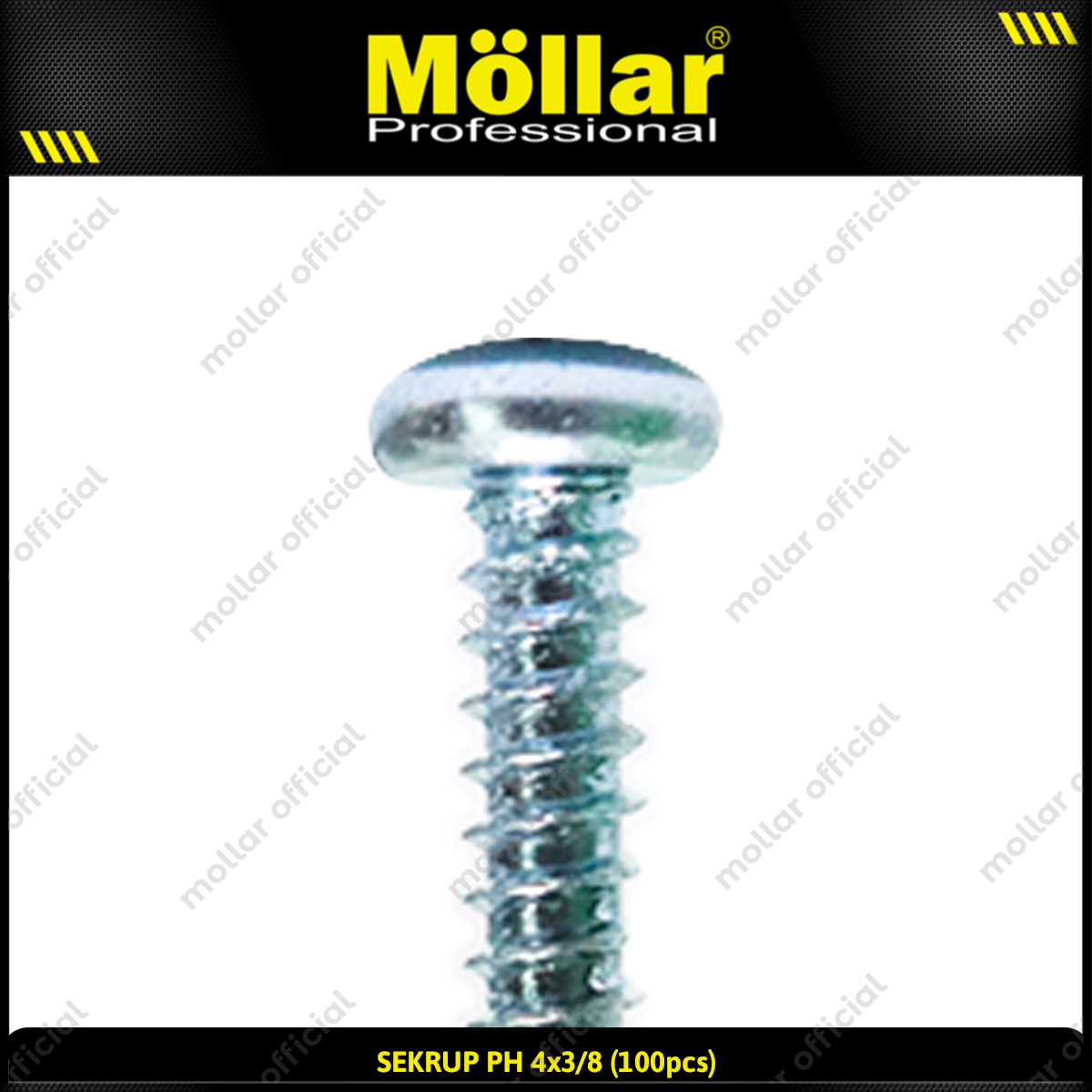 MOLLAR 93-015 Sekrup PH 4 x 3/8 - 100 pcs