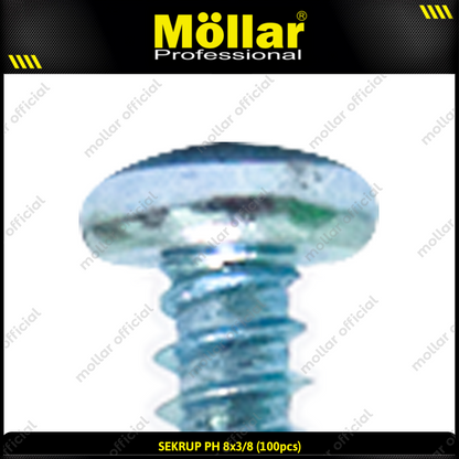 MOLLAR 93-028 Sekrup PH 8 x 3/8 - 100 pcs
