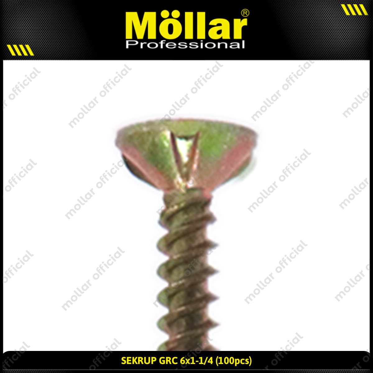 MOLLAR 93-007 Sekrup GRC 6 x 1-1/4 - 100 pcs