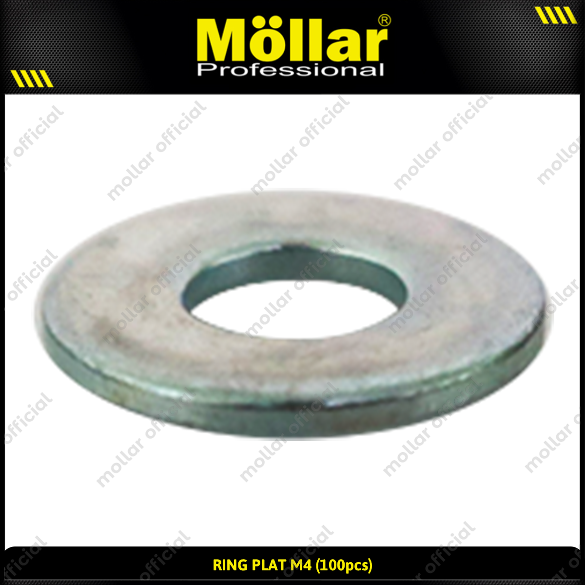 MOLLAR 93-071 Ring Plat M4 - 100 pcs