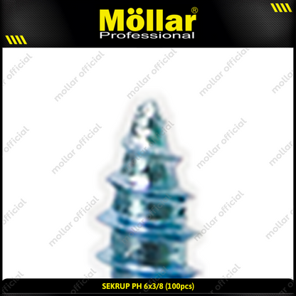 MOLLAR 93-020 Sekrup PH 6 x 3/8 - 100 pcs