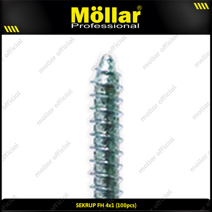 MOLLAR 93-043 Sekrup FH 4 x 1 - 100 pcs