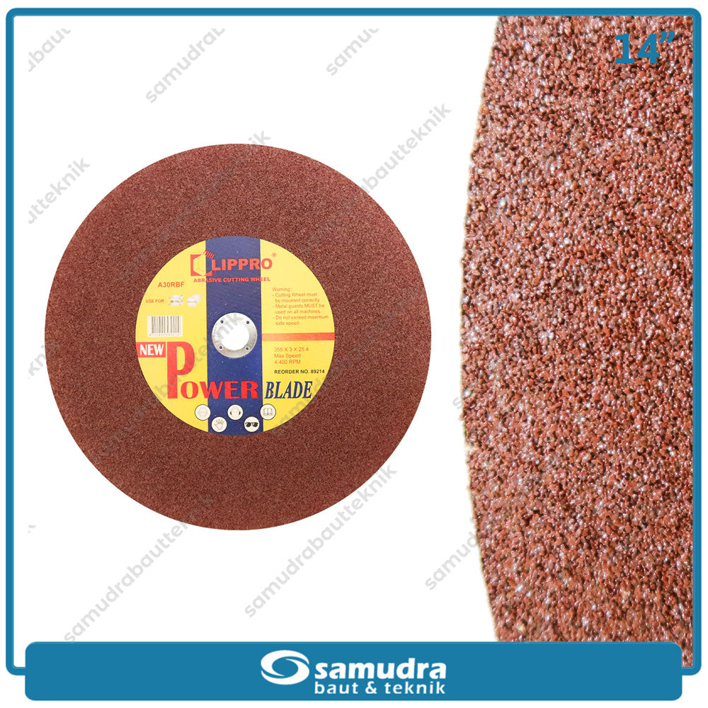 LIPPRO 89214 Mata Gerinda Potong Besi 14" / Cut Off Wheel Power Blade