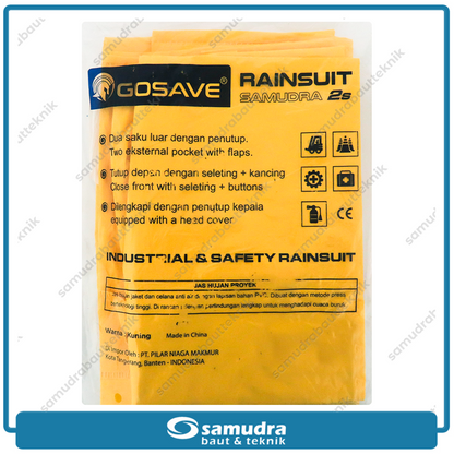 GOSAVE SAMUDRA 2S Jas Hujan Baju Celana (L) Kuning