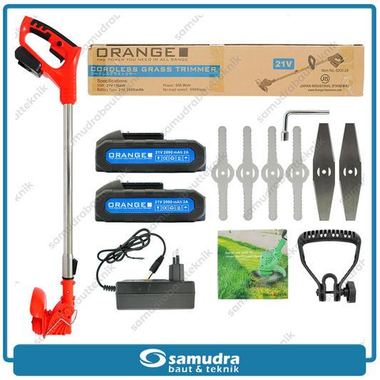 ORANGE 6206-24 Mesin Potong Rumput Baterai 21V / Cordless Grass Trimmer