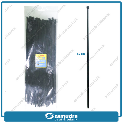 LIPPRO Kabel Ties 7.6x500 mm Hitam
