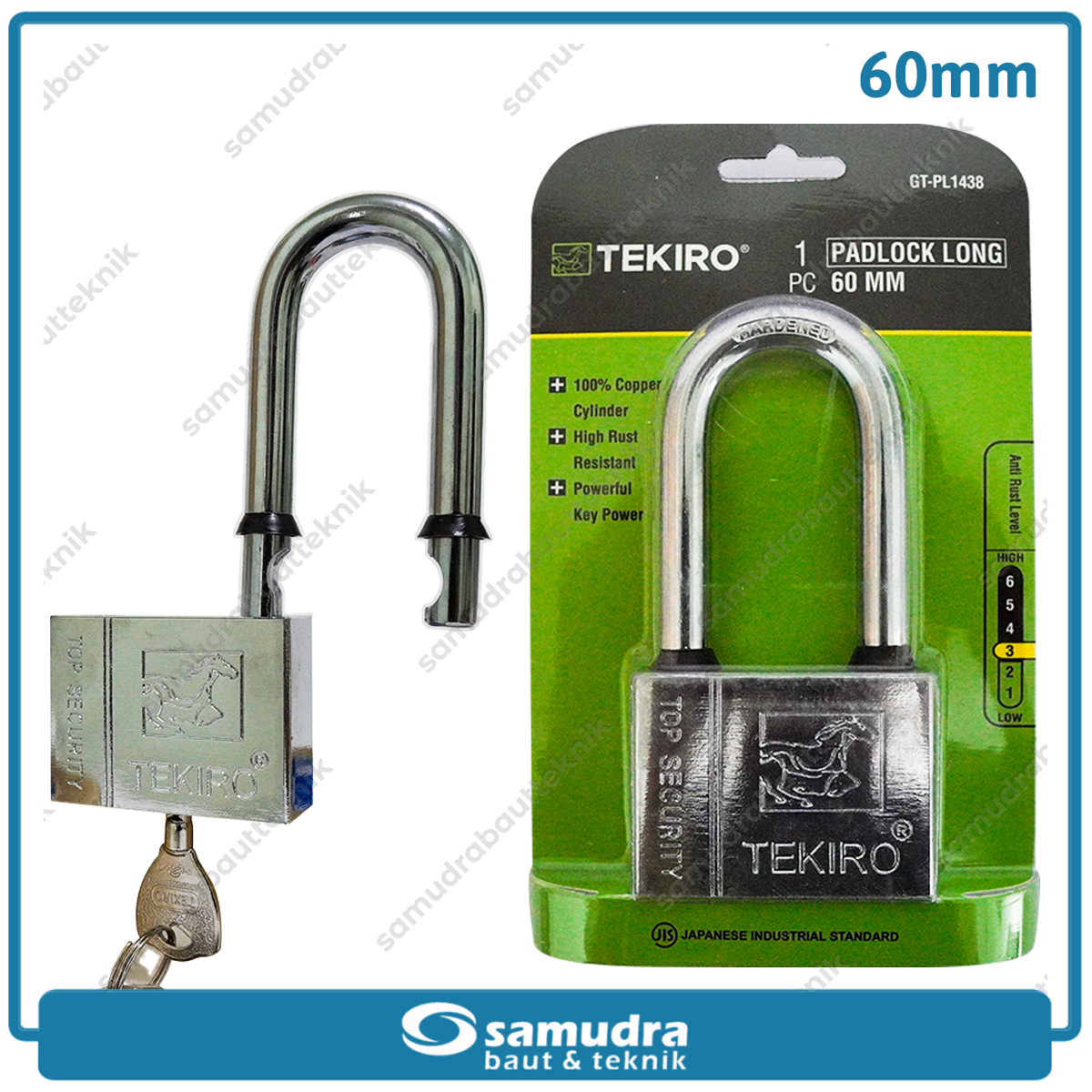 TEKIRO GT-PL1438 Gembok 60 mm Long / Gembok Leher Panjang