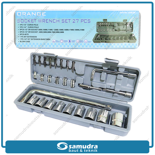 ORANGE 3230-27 Kunci Sok Set 27 pcs Box Plastik
