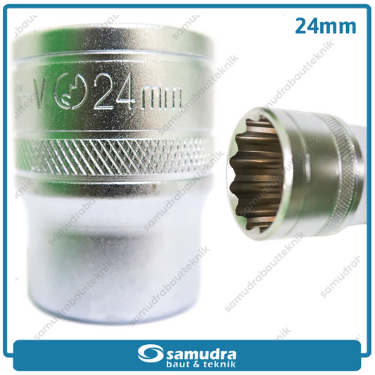 LIPPRO 3126M-24 Mata Sok 1/2" 12PT 24 mm