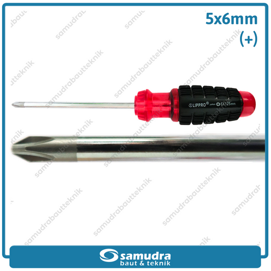 LIPPRO 126-564 Obeng Gagang Karet 5" Plus PH2