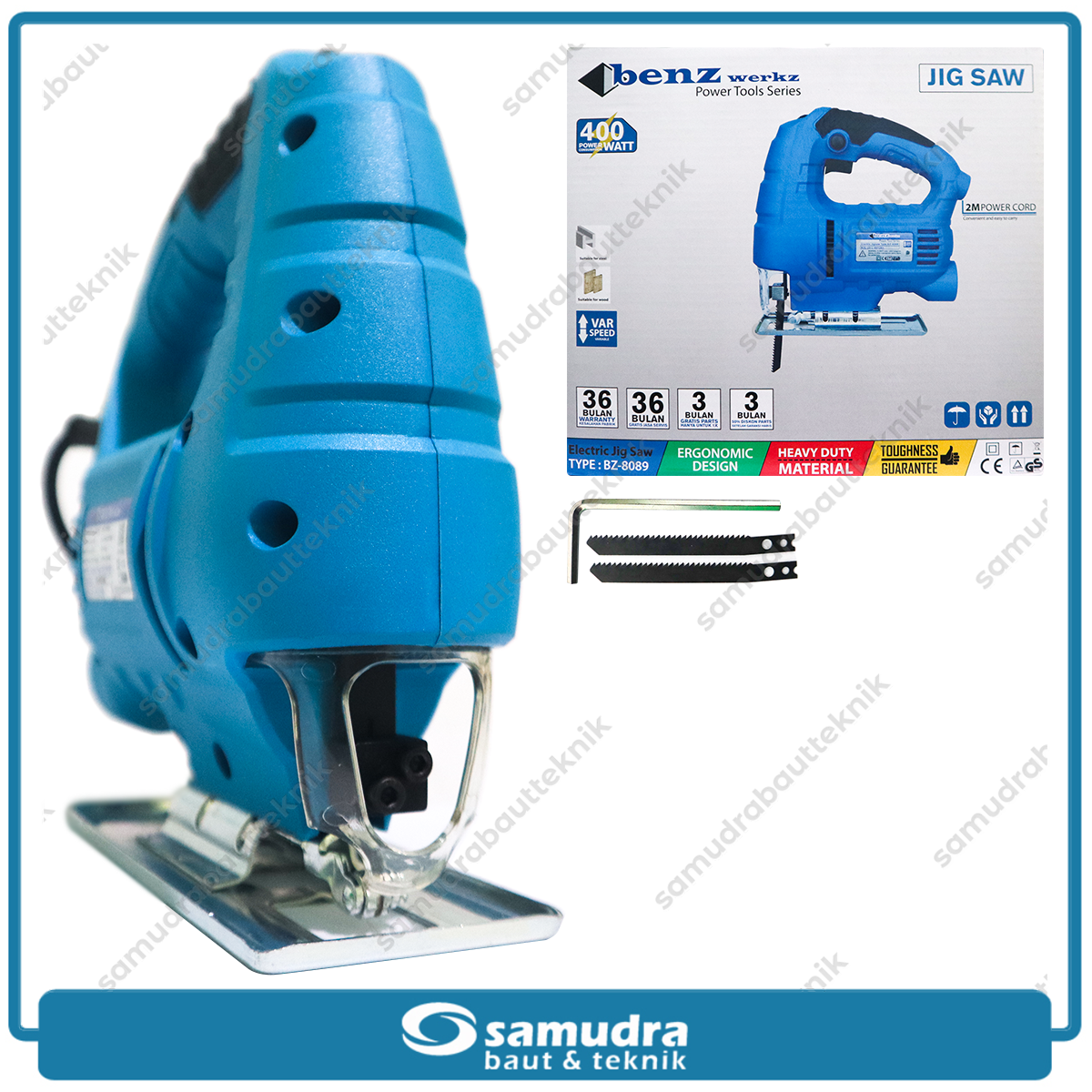 BENZ BZ-8089 Mesin Jigsaw Listrik 65 mm Variable Speed