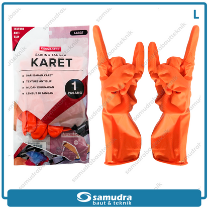 KENMASTER SRNG-104 Sarung Tangan Karet - Orange (L)
