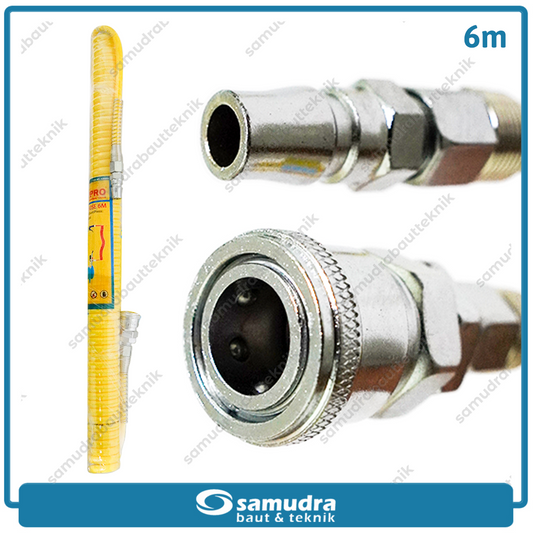 LIPPRO 9306RH Selang Spiral 6 meter / Selang Recoil Kuning