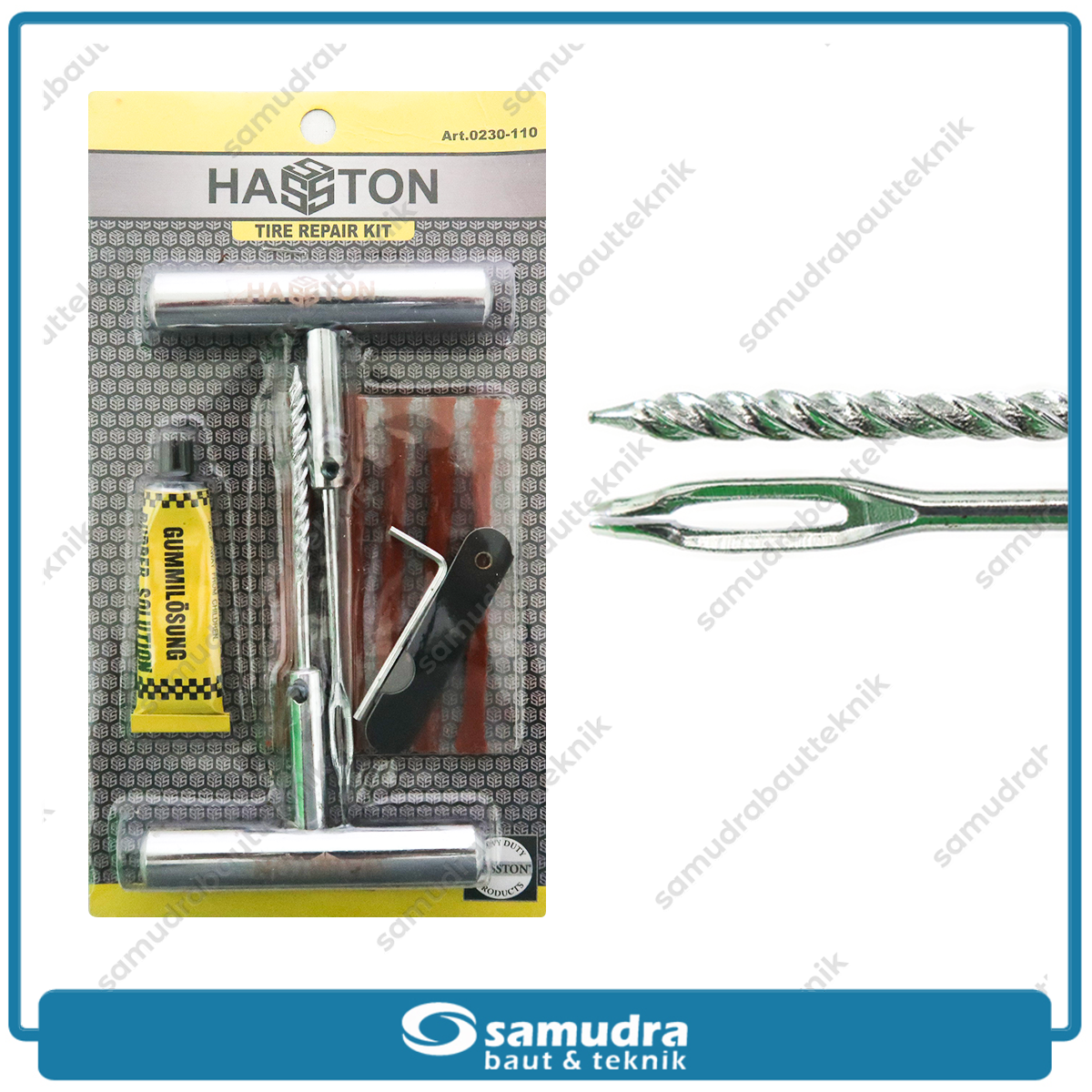 HASSTON 0230-110 Alat Tambal Ban Tubles Set Gagang Besi