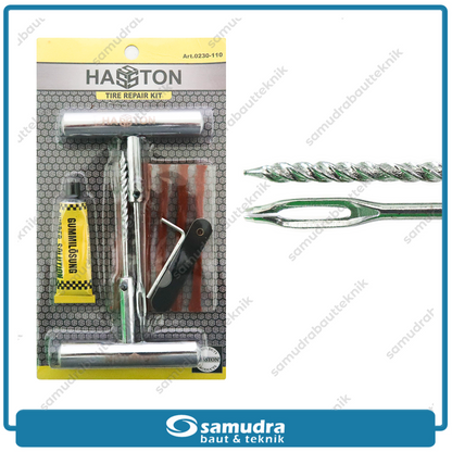 HASSTON 0230-110 Alat Tambal Ban Tubles Set Gagang Besi