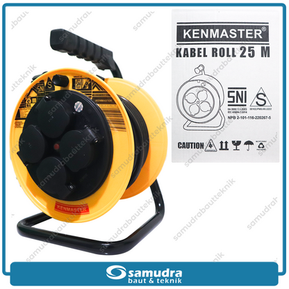 KENMASTER KBRL-033 Kabel Rol SNI 4 Lubang 25 Meter