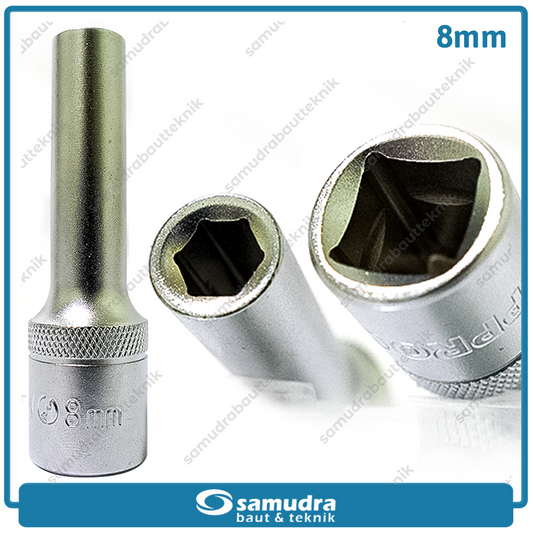 LIPPRO 3230M-8 Mata Sok Panjang 1/2" 6PT 8 mm / Deep Socket