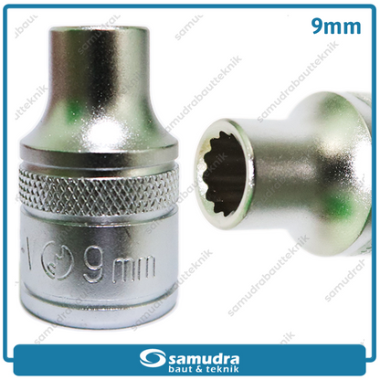 LIPPRO 3126M-9 Mata Sok 1/2" 12PT 9 mm