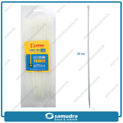 LIPPRO Kabel Ties 2.5x200 mm Putih
