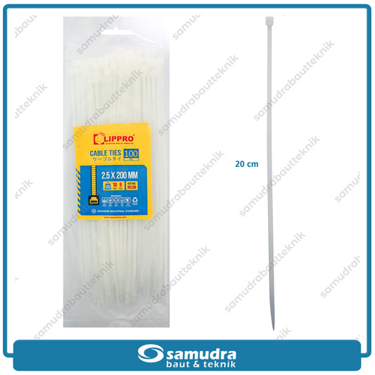 LIPPRO Kabel Ties 2.5x200 mm Putih